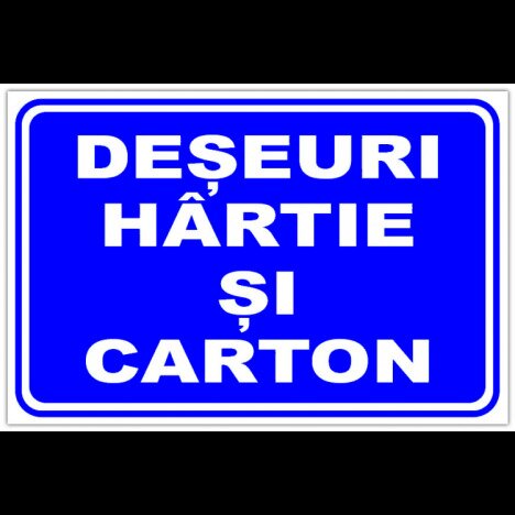 Indicator deseuri hartie si carton